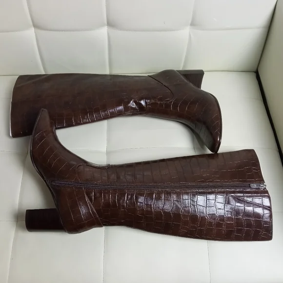 Marc Fisher Shoes Marc Fisher Retie Snake Print Knee High